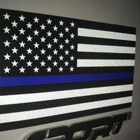 Reflective Thin Blue Line American Flag Stickers