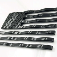 Gloss Black Waving American Flag Emblems