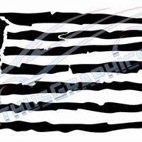 Distressed American Flag Side Graphics compatible with Toyota Tundra