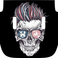 American Flag Punisher Skull Hood Decal compatible with Jeep Wrangler JL & Gladiator JT 2018-2022 02