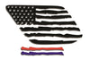 Toyota 4Runner American Flag Window Decals | 2014-2018 | Free Install Tool | Includes Thin Blue and Red line