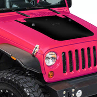 Hood Decal Blackout compatible with Jeep Wrangler JK 2007-2018 02