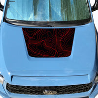 Toyota Tundra Topo Topographic hood blackout graphics decal 2014-2021