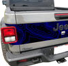 Custom Topographic Topo Tailgate & Tail Light Decal fits Jeep Gladiator JT 2018-2022 3M Vinyl