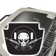 American Flag Punisher Skull Hood Decal Compatible with Jeep Wrangler JL & Gladiator JT 2018-2022 08