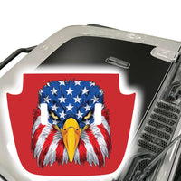 American Eagle Flag Hood Decal Compatible with Jeep Wrangler JL & Gladiator JT 2018-2022