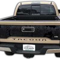 Custom Toyota Tacoma tailgate Map Overlay blackout graphics decal 2016-2022