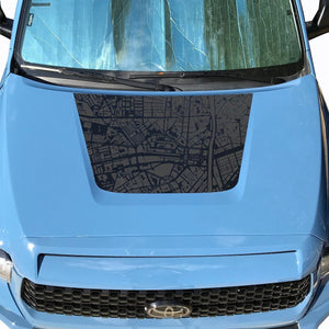 Toyota Tundra Map Overlay hood blackout graphics decal 2014-2021