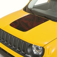 Topographic Topo Hood Decal fits Jeep Renegade 2018-2022 3M Vinyl