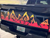 Custom Toyota Tundra Retro Mountain Scene Tailgate graphics decal 2022-2023 Blackout with vinyl inserts for letters