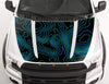 Customizable Topographic Hood Wrap Blackout Decal compatible with F150 2015-2020 Topo 01