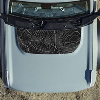 Customizable Topographic Topo Hood Decal fits Ford Bronco 2021-2023 3M Vinyl