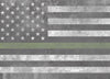 Customizable Thin Green Line American Flag Hood Wrap Vinyl (52" x 72") 10 Year 3m Wrap Vinyl for Vehicles