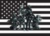 Military Soldier American Flag Hood Wrap Vinyl (52" x 72") 10 Year 3m Wrap Vinyl for Vehicles 4SF